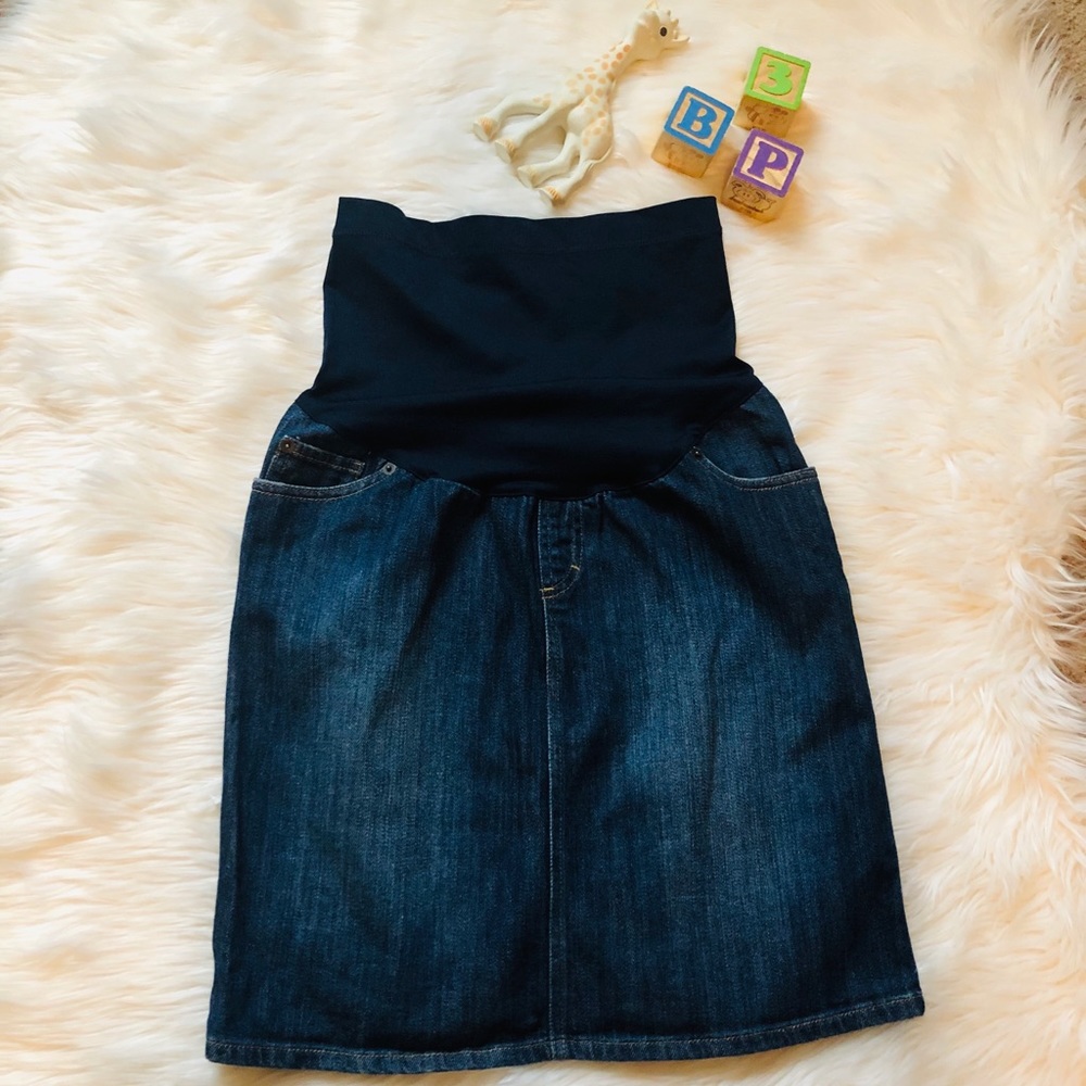 Maternity jean skirt